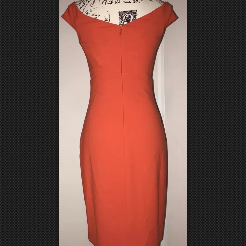 Nicole Miller Orange OffShoulder Cutout Dress Sz 8 - Picture 3 of 4